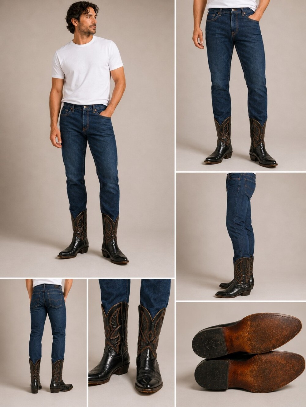🫛Men’s Size 10 D’Jesùs Genuine Leather Cowboy Boots